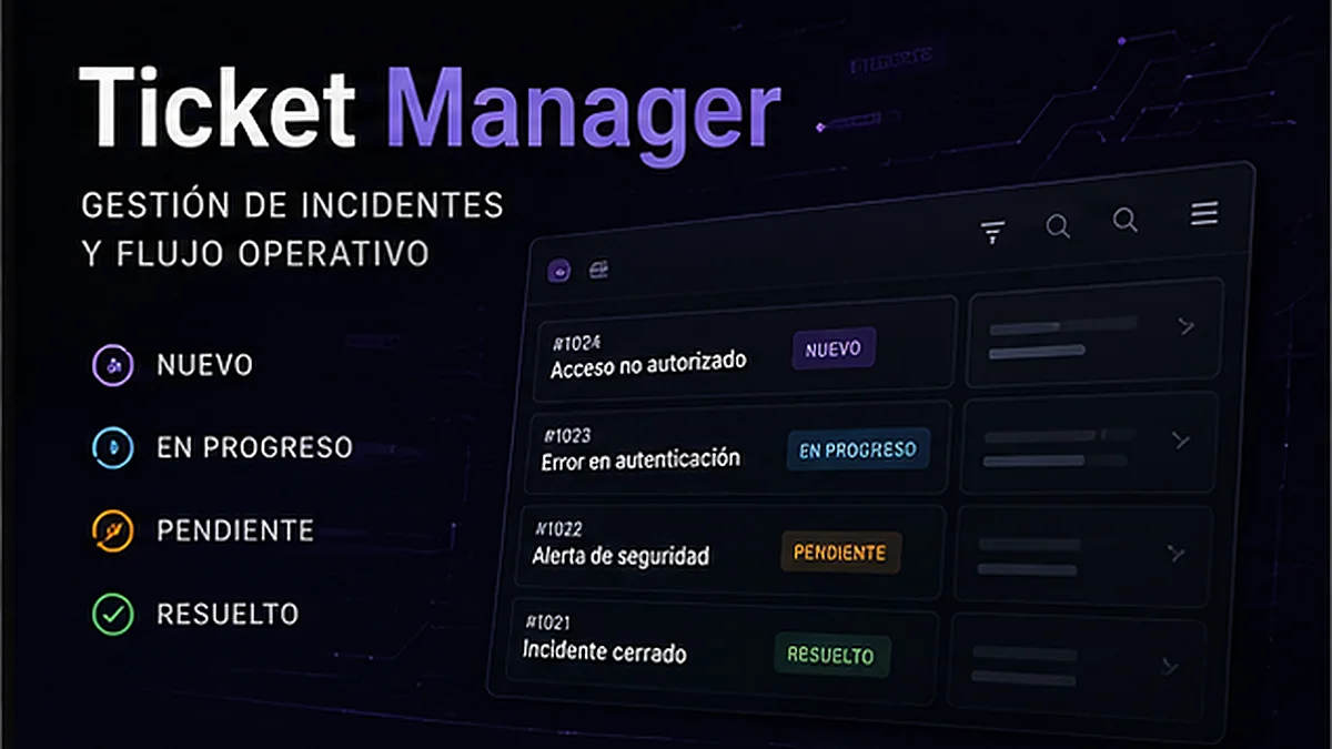 Vista previa del proyecto Ticket Manager