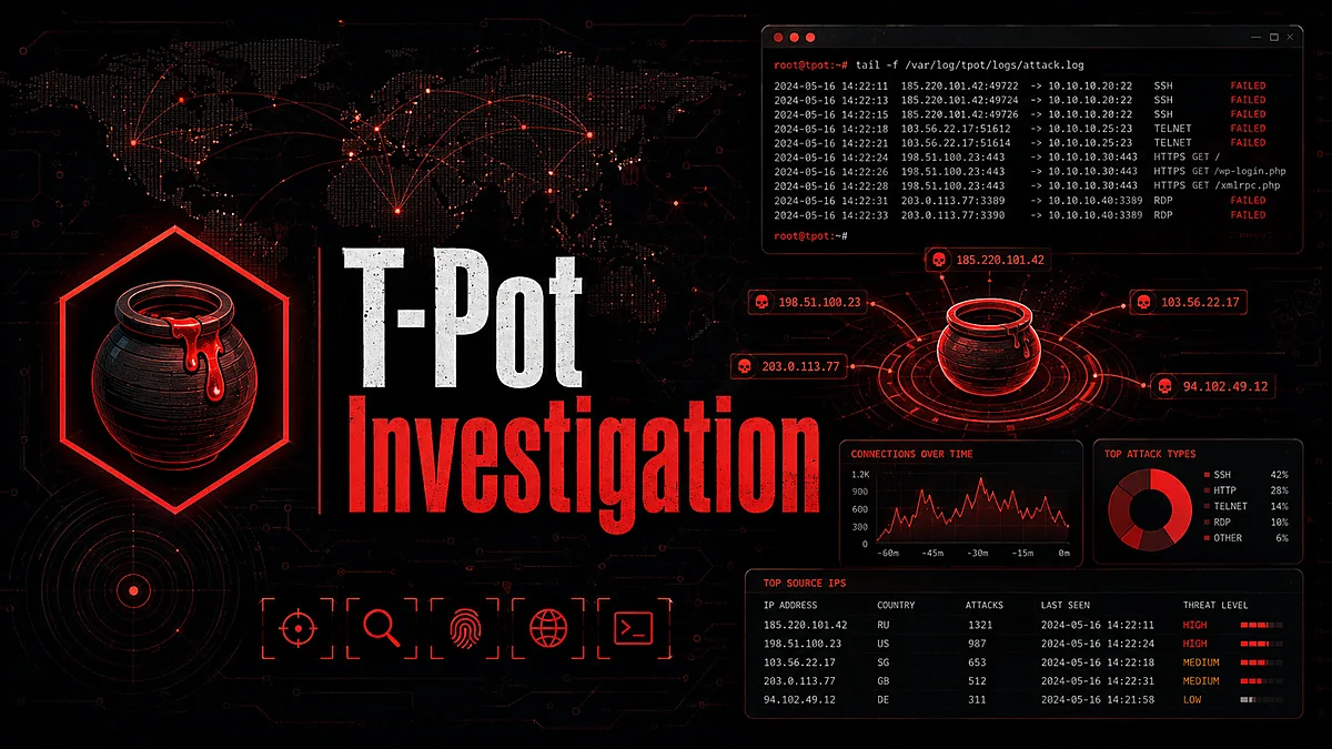 Vista previa del proyecto T-Pot Honeypot Lab